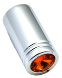 CB Radio Knob for Cobra Brand Tune Knob Amber Jewel Chrome HTS#5565A Pair