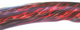 SCI 3 Spoke Steering Wheel 18" Flames Black Silver Red 3 Hole Mount 572-3072