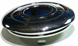 SCI 3 Spoke Steering Wheel 18" Flames Black Silver Red 3 Hole Mount 572-3072