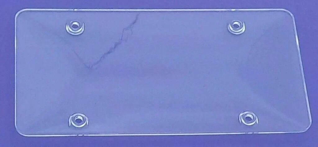 License Plate Protector Bubble Style 4 Hole Clear Plastic 12 1/2" GG#60085-Pair