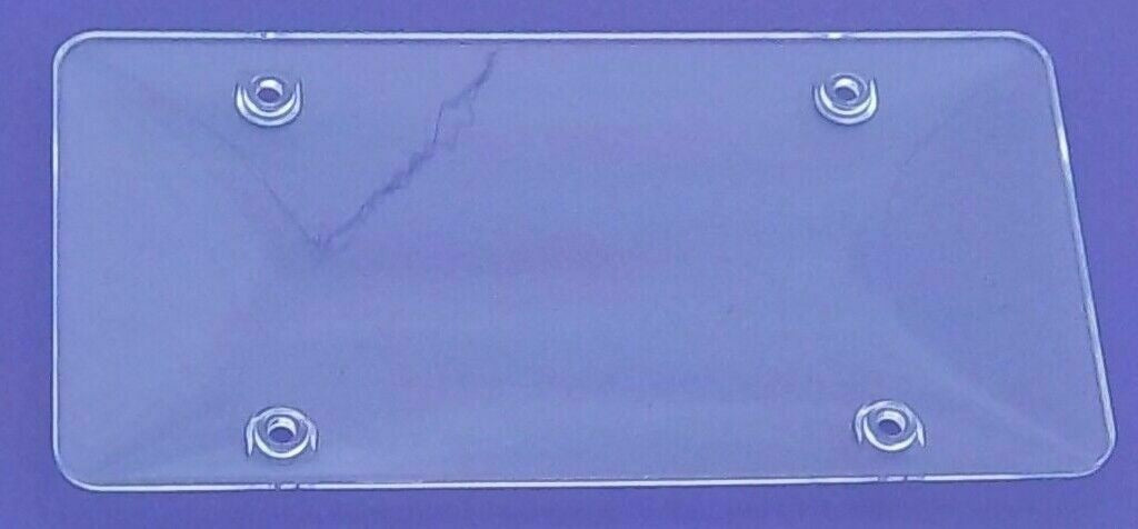 License Plate Protector Bubble Style 4 Hole Clear Plastic 12 1/2" GG#60085-Pair