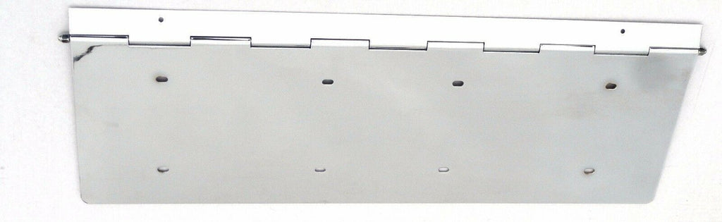 Dual License Plate Holder Piano Hinged Chrome Steel 27” Long 8” Wide GG#60530