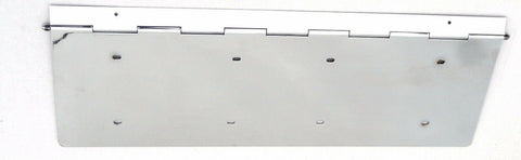 Dual License Plate Holder Piano Hinged Chrome Steel 27” Long 8” Wide GG#60530