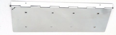 Dual License Plate Holder Piano Hinged Chrome Steel 27” Long 8” Wide GG#60530