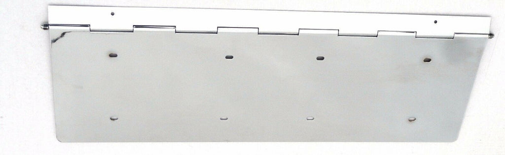 Dual License Plate Holder Piano Hinged Chrome Steel 27” Long 8” Wide GG#60530