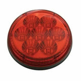 Mud Flap Hangers 2" Bolt Pattern 7 Red LEDs Red Lens Visors 4" UP#61734 Pair