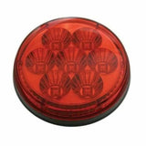 Mud Flap Hangers 2" Bolt Pattern 7 Red LEDs Red Lens Visors 4" UP#61734 Pair