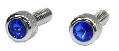 Dash Screws for Peterbilt 1987-00 Blue Jewel Chrome 1 3/16" Tall GG#67151 Pair