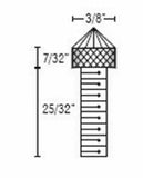 GG Dash Panel Screws for Kenworth 2001+ Green Jewels 1 1/4" Tall #67283 Set of 2