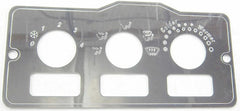 A/C Heater Control Plate HVAC for Peterbilt 3 Switch 3 Knob Stainless GG#68322