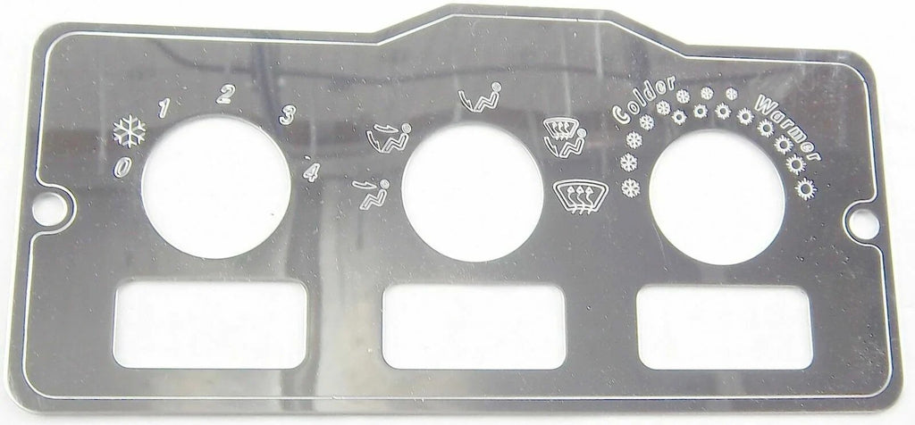 A/C Heater Control Plate HVAC for Peterbilt 3 Switch 3 Knob Stainless GG#68322