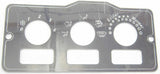 A/C Heater Control Plate HVAC for Peterbilt 3 Switch 3 Knob Stainless GG#68322