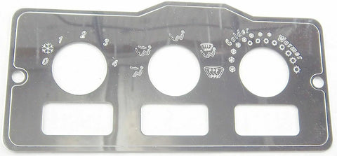 A/C Heater Control Plate HVAC for Peterbilt 3 Switch 3 Knob Stainless GG#68322