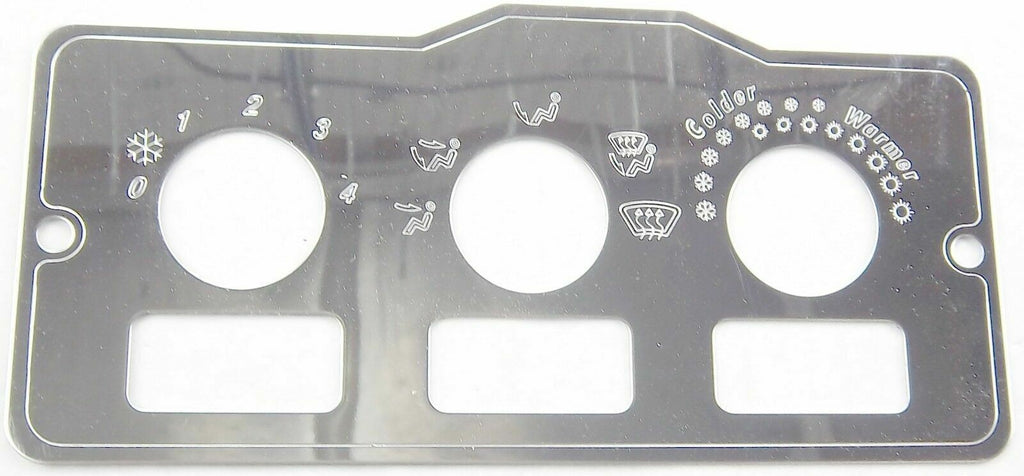 A/C Heater Control Plate HVAC for Peterbilt 3 Switch 3 Knob Stainless GG#68322