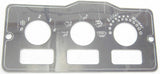 A/C Heater Control Plate HVAC for Peterbilt 3 Switch 3 Knob Stainless GG#68322