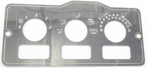 A/C Heater Control Plate HVAC for Peterbilt 3 Switch 3 Knob Stainless GG#68322