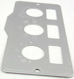 A/C Heater Control Plate HVAC for Peterbilt 3 Switch 3 Knob Stainless GG#68322