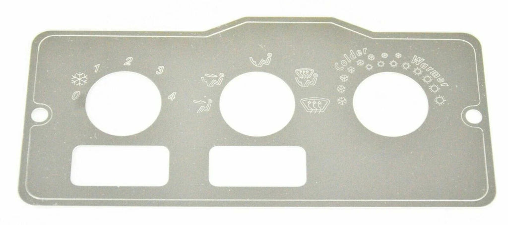 GG A/C Heater Control Plate HVAC for Peterbilt 2 Switch 3 Knob Stainless #68324