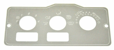 GG A/C Heater Control Plate HVAC for Peterbilt 2 Switch 3 Knob Stainless #68324