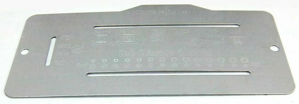 GG A/C Heater Control Plate HVAC for Peterbilt Slider Style Stainless #68328