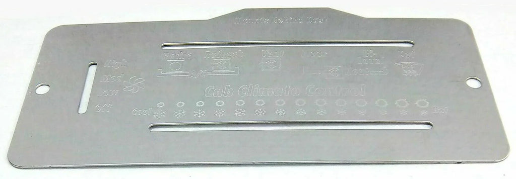 GG A/C Heater Control Plate HVAC for Peterbilt Slider Style Stainless #68328