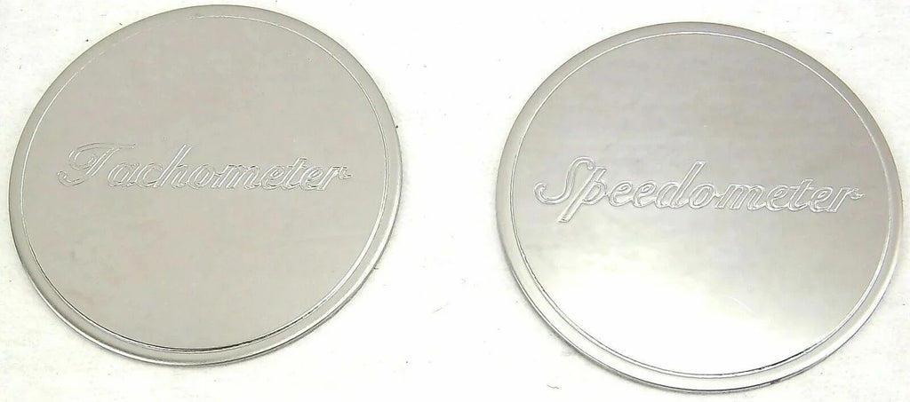 Gauge Emblem Set for Peterbilt Speedometer Tachometer Stainless GG#68350