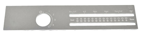 A/C Heater Slider Plate for Freightliner Classic & Fld 1 Hole Stainless GG#68404