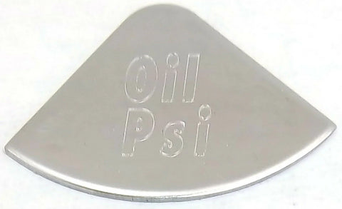 Gauge Emblem for Peterbilt Oil PSI Stainless Steel Block Letters GG#68431