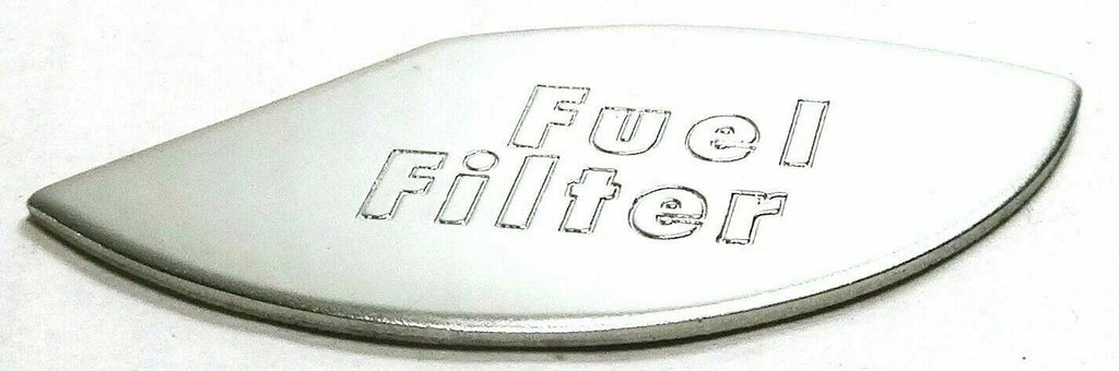 Gauge Emblem for 379 Peterbilt Fuel Filter Stainless Block Letters GG#68433
