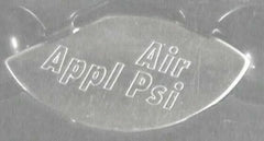 Gauge Emblem for Peterbilt Air Appl PSI Stainless Block Letters GG#68438