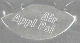 Gauge Emblem for Peterbilt Air Appl PSI Stainless Block Letters GG#68438