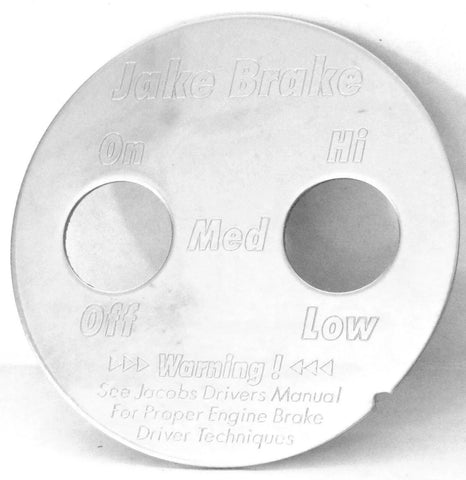 Fits Peterbilt Stainless Steel Jake Brake Set/Resume On/Off Block Letter GG68452