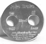 Fits Peterbilt Stainless Steel Jake Brake Set/Resume On/Off Block Letter GG68452