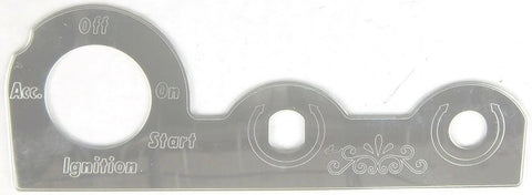 Switch Plate for Peterbilt Ignition Key Wiper & Dimmer Stainless Steel GG#68459