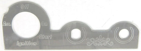 Switch Plate for Peterbilt Ignition Key Wiper & Dimmer Stainless Steel GG#68459