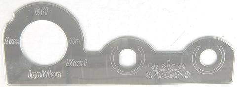 Switch Plate for Peterbilt Ignition Key Wiper & Dimmer Stainless Steel GG#68459