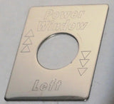 GG Switch Plate for Peterbilt Power Window Left Stainless Steel #68460