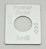 GG Switch Plate for Peterbilt Power Door Lock Stainless Steel #68462