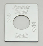 GG Switch Plate for Peterbilt Power Door Lock Stainless Steel #68462