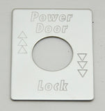 GG Switch Plate for Peterbilt Power Door Lock Stainless Steel #68462