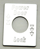 GG Switch Plate for Peterbilt Power Door Lock Stainless Steel #68462