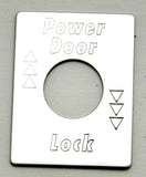 GG Switch Plate for Peterbilt Power Door Lock Stainless Steel #68462