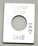 GG Switch Plate for Peterbilt Power Door Lock Stainless Steel #68462
