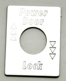 GG Switch Plate for Peterbilt Power Door Lock Stainless Steel #68462