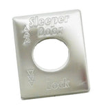 GG Switch Plate for Peterbilt Sleeper Door Lock Stainless Steel #68463