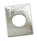 GG Switch Plate for Peterbilt Sleeper Door Lock Stainless Steel #68463