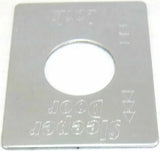 GG Switch Plate for Peterbilt Sleeper Door Lock Stainless Steel #68463