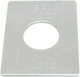 GG Switch Plate for Peterbilt Sleeper Door Lock Stainless Steel #68463
