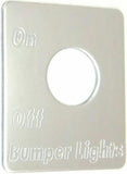 GG Toggle Switch Plate for Peterbilt Bumper Lights Stainless Steel #68466