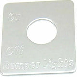 GG Toggle Switch Plate for Peterbilt Bumper Lights Stainless Steel #68466